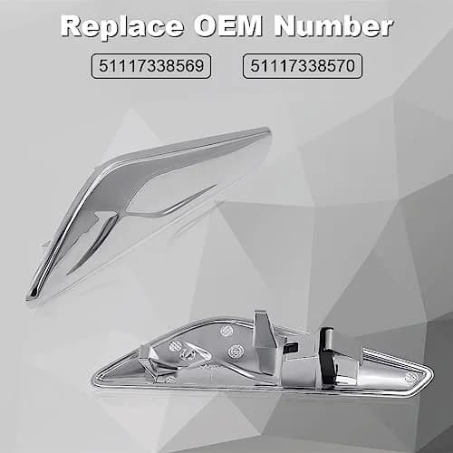 JDMON Front Fender Chrome Finisher for BMW X3 F25 & X4 F26 2013-2017 | Direct Fit Replacement thumbnail 7