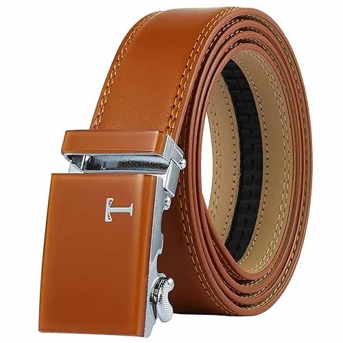 Tonywell Belt Mens Leather Ratchet Belt with Automatic 40mm Buckle | Adjustable & Durable thumbnail 1