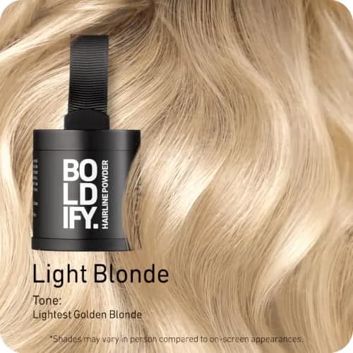 Boldify Hairline Powder Root Touch Up Light Blonde 10g | Instant Gray Coverage for Thinning Hair thumbnail 2