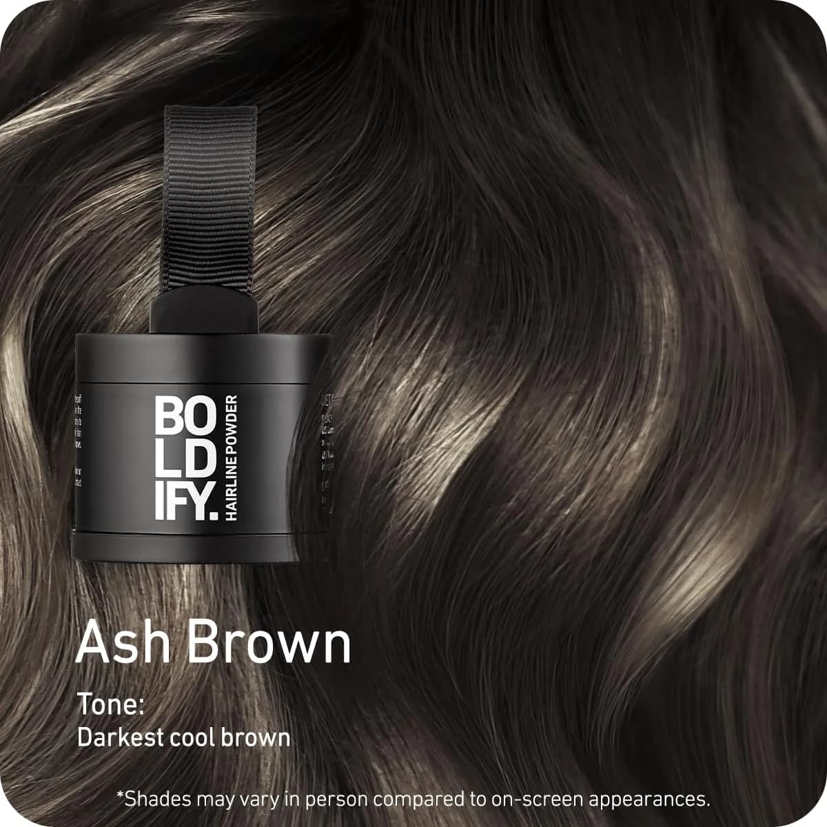 Boldify Hairline Powder Ash Brown 4g (0.14 oz) | Instant Root Coverage for Thinning Hair & Gray Roots - view 2