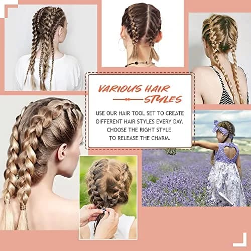 TsMADDTs 3Pack Hair Styling Tools Set with French Braid Loop, Rat Tail Comb, and Metal Pin Tail Comb | Effortless Braiding & Updos thumbnail 6