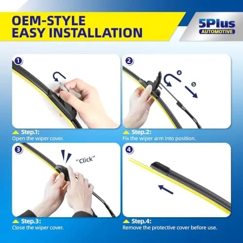 5 PLUS Custom-Fit Wipers for Toyota Corolla 2009-2018 | Quiet, Durable, Easy Install thumbnail 7