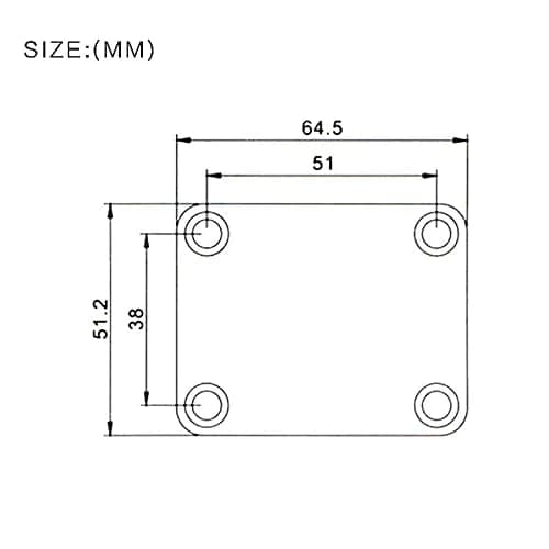 MAXCHEER Black Electric Bass Guitar Neck Plate with Screws | 64.5mm x 51.2mm thumbnail 5