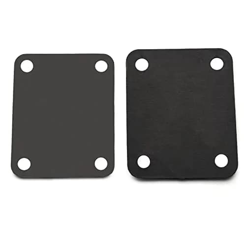 MAXCHEER Black Electric Bass Guitar Neck Plate with Screws | 64.5mm x 51.2mm thumbnail 7
