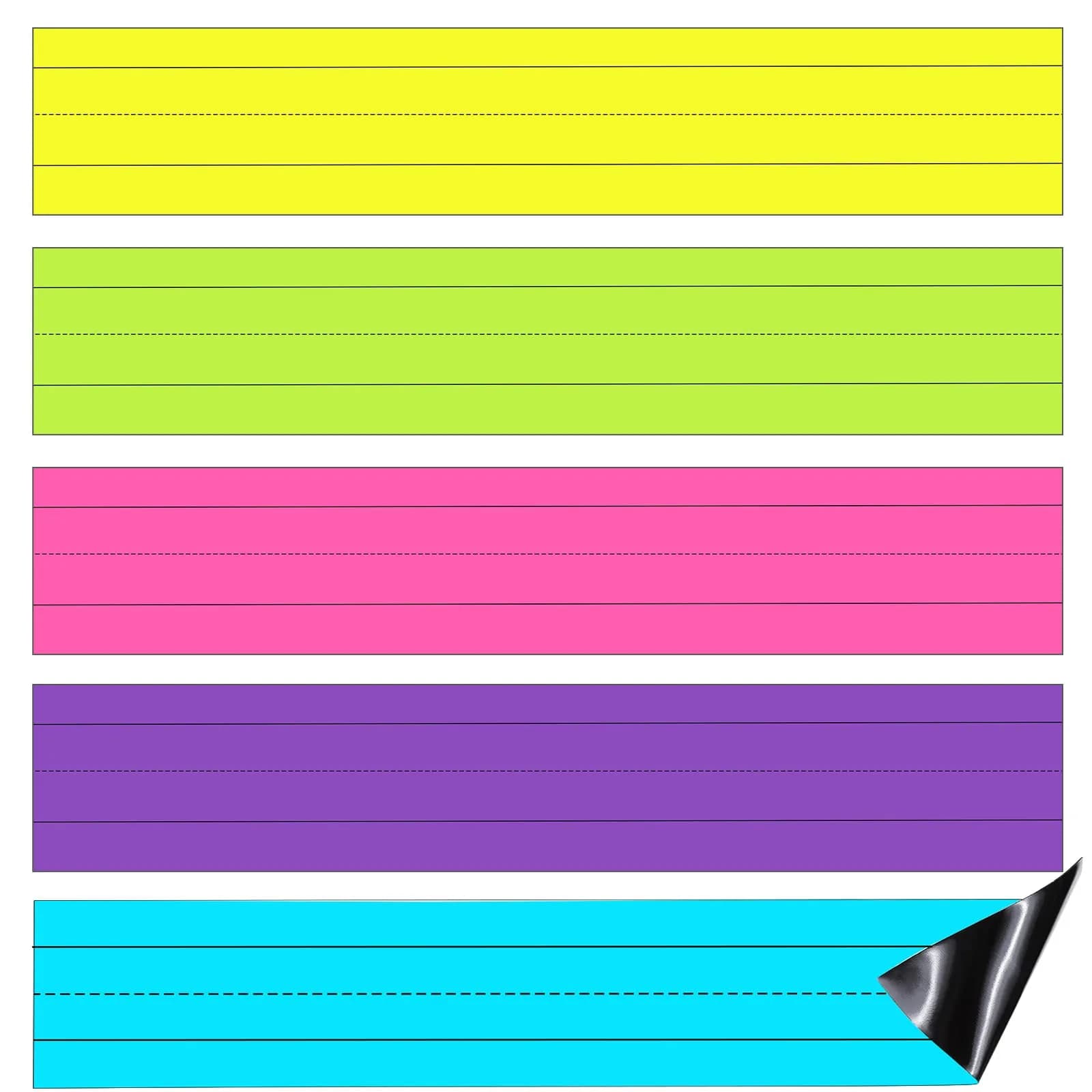 Chinco Magnetic Sentence Strips 24 x 3 Inch | Reusable Classroom Learning Tool for Teachers & Students — Multi Color