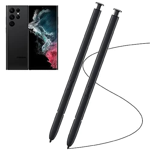 PCTC Black 2 Pack S Pen Replacement for Samsung Galaxy S22 Ultra Stylus Pen | 4096 Pressure Levels thumbnail 1