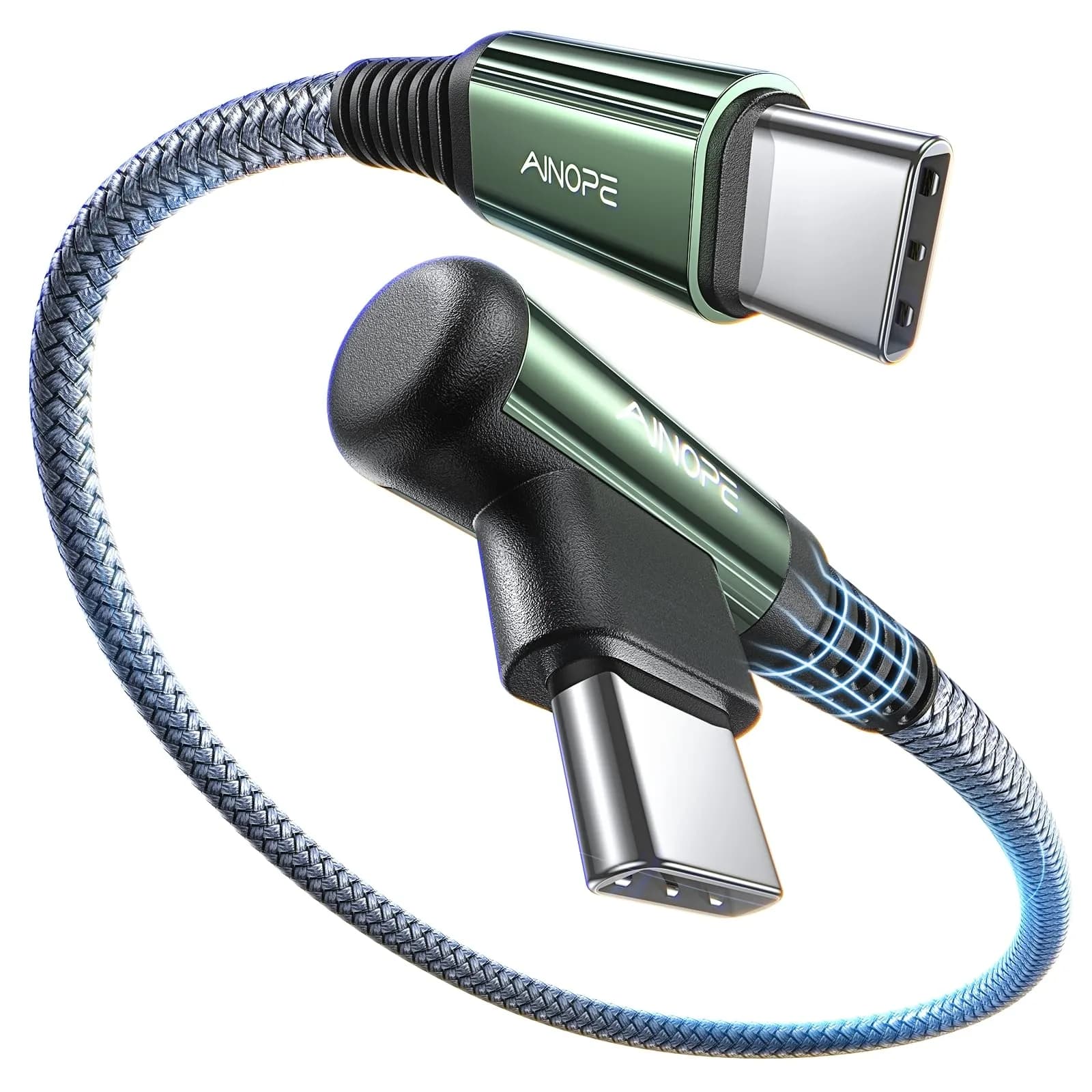 AINOPE Grey 1.5FT USB C to USB C Cable - 60W Fast Charging & Data Transfer - main product image