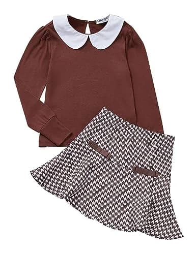 LIONJIE Toddler Girl Outfits Fall Winter Clothes Set 11-12Y | Festive Holiday Style thumbnail 1