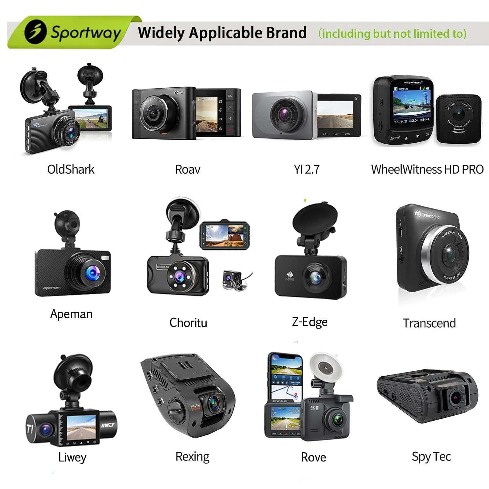 Sportway S70 Dash Cam Mirror Mount Holder with 6 Joints & Rubber Pad | Fits 13-51mm Poles - view 4
