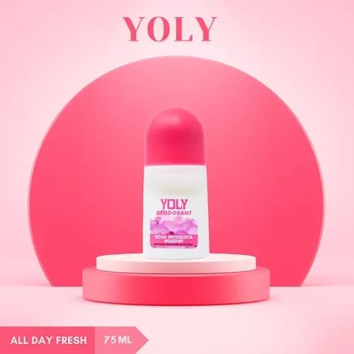 YOLY Rosa Mosqueta Antiperspirant Roll-On 75ml | All Day Fresh & Odor Control thumbnail 2