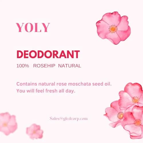 YOLY Rosa Mosqueta Antiperspirant Roll-On 75ml | All Day Fresh & Odor Control thumbnail 3