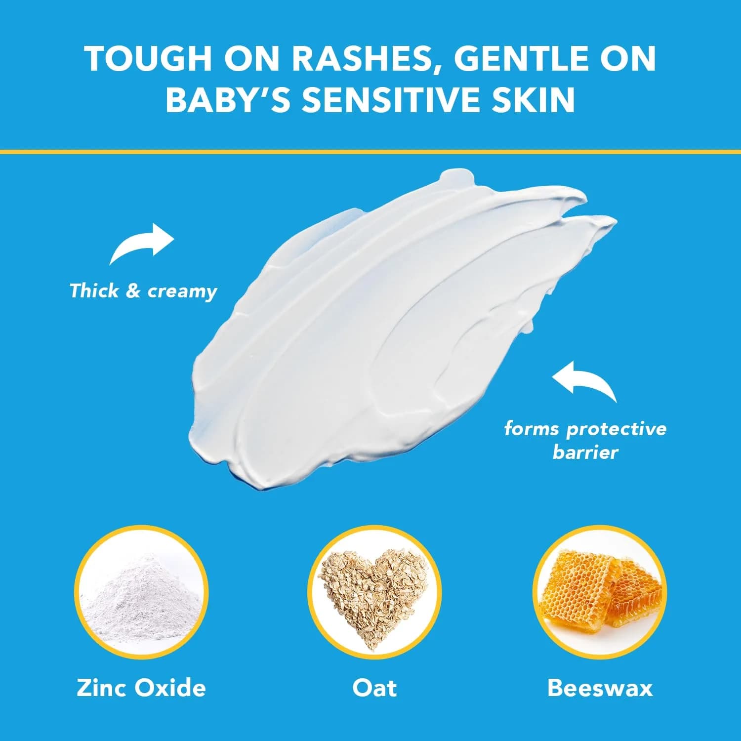 Triple Paste Diaper Rash Cream Zinc Oxide Baby Ointment 85g (3 oz) | Pediatrician Recommended Skin Protectant - view 3