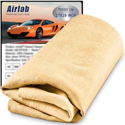 Airlab Chamois Cloth for Car 20'' x 27.6'' | Ultra Absorbent Leather Shammy Towel (70-120c) thumbnail 1
