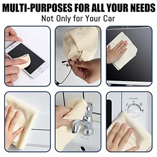 Airlab Chamois Cloth for Car 20'' x 27.6'' | Ultra Absorbent Leather Shammy Towel (70-120c) thumbnail 6
