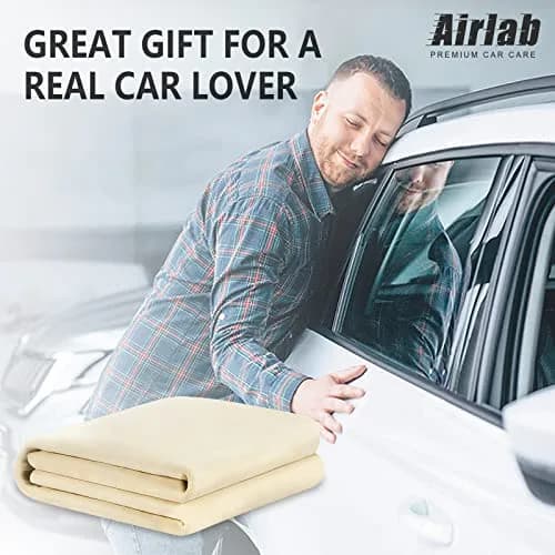 Airlab Chamois Cloth for Car 20'' x 27.6'' | Ultra Absorbent Leather Shammy Towel (70-120c) thumbnail 7