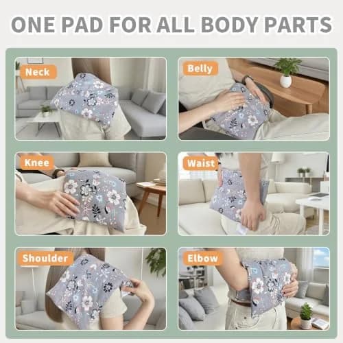 UNCN Wide Microwave Heating Pad with Washable Cover 2.8 lbs (1.23 kg) | Cordless Warm Compress for Neck, Shoulder, Back Pain Relief thumbnail 3