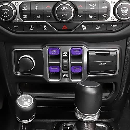 Jimen Compatible with Jeep Wrangler JL & Gladiator 2018-2023 | Purple Interior Trim Cover (70-120 chars) thumbnail 1