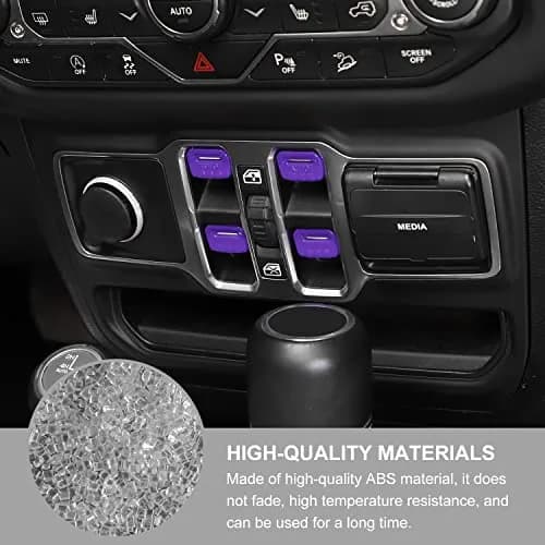 Jimen Compatible with Jeep Wrangler JL & Gladiator 2018-2023 | Purple Interior Trim Cover (70-120 chars) thumbnail 5