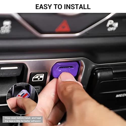 Jimen Compatible with Jeep Wrangler JL & Gladiator 2018-2023 | Purple Interior Trim Cover (70-120 chars) thumbnail 6