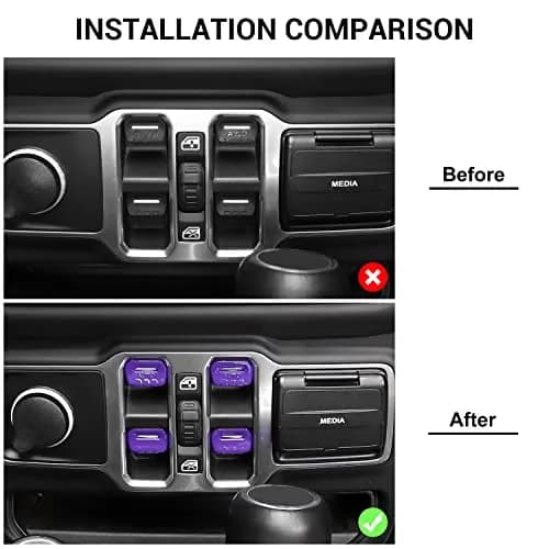 Jimen Compatible with Jeep Wrangler JL & Gladiator 2018-2023 | Purple Interior Trim Cover (70-120 chars) thumbnail 7
