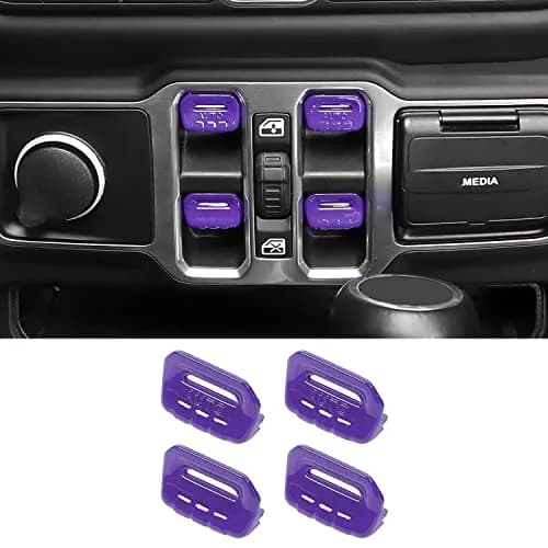 Jimen Compatible with Jeep Wrangler JL & Gladiator 2018-2023 | Purple Interior Trim Cover (70-120 chars) thumbnail 2