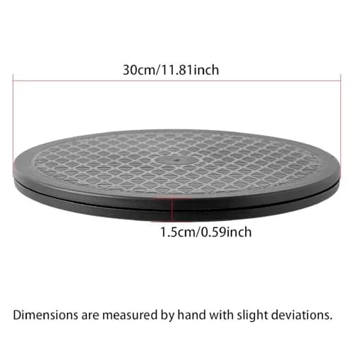 QDiShi 12 Inch Rotating Swivel Stand with Steel Ball Bearings (2-Pack, Black) | Heavy Duty Turntable for Monitors & Plants thumbnail 3