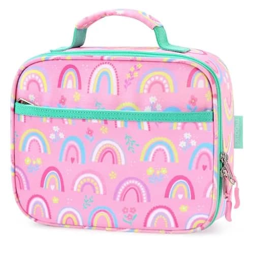mibasies Kids Lunch Box for Girls, Insulated Lunch Bag School Kindergarten Pink Rainbow 2.5L (8.5 Fl Oz) | Cute & Durable for School thumbnail 1