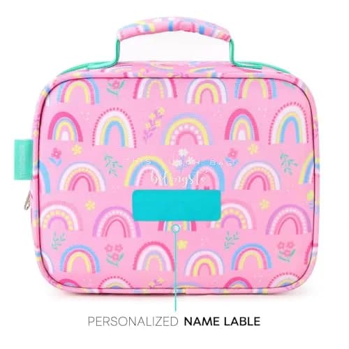 mibasies Kids Lunch Box for Girls, Insulated Lunch Bag School Kindergarten Pink Rainbow 2.5L (8.5 Fl Oz) | Cute & Durable for School thumbnail 6