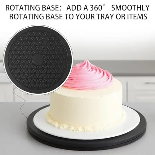 QDiShi Heavy Duty Rotating Swivel Stand 20.3 cm (8 Inch) | Smooth 360° Rotation for Monitors & Plants thumbnail 5
