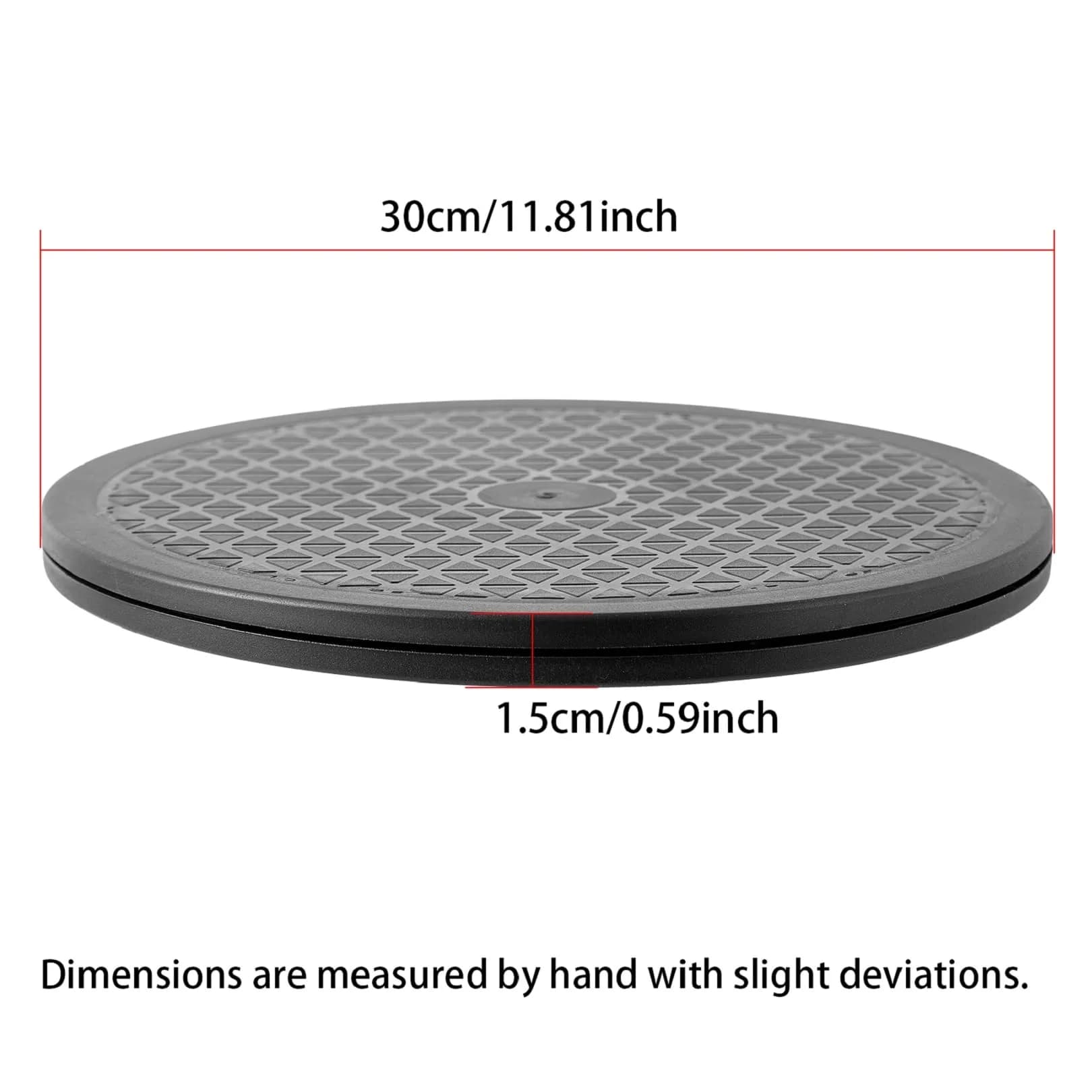 QDiShi Heavy Duty Rotating Swivel Stand 28 cm (12 Inch) | Steel Ball Bearings for Monitors, TVs, Plants - view 3