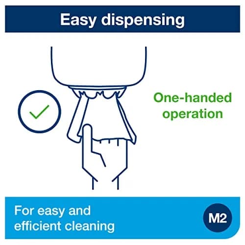 Tork Centerfeed Wall Mounted Dispenser White - M2 + Refill - Centerfeed Hand Towel White, 6 x 600 Sheets | High Absorbency, Easy One-Hand Operation thumbnail 8