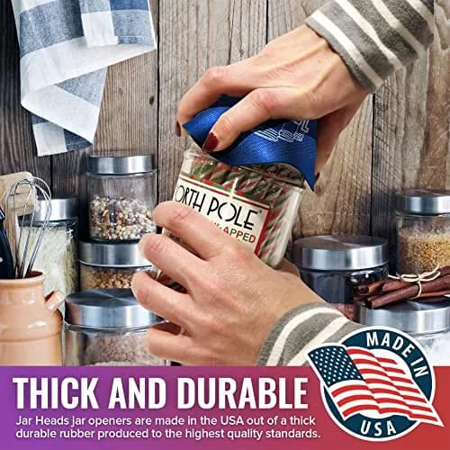 JAR HEADS Rubber Jar Opener Gripper Pad 5 Pack | Thick 5 Inch Grippers for Opening Jars Made in the USA thumbnail 5