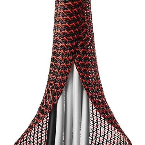 ZhiYo Cable Sleeve, 2m (6.6ft) Black-Red | Organizes 4-8 Cables, Pet-Resistant thumbnail 1