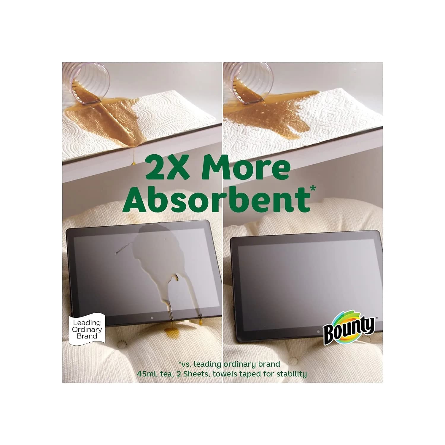Bounty Select-A-Size Paper Towels, 147 Sheets/Roll, 12 Triple Rolls | 2X More Absorbent - view 5