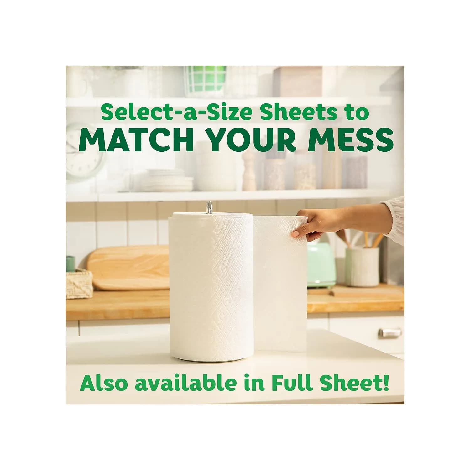 Bounty Select-A-Size Paper Towels, 147 Sheets/Roll, 12 Triple Rolls | 2X More Absorbent - view 6