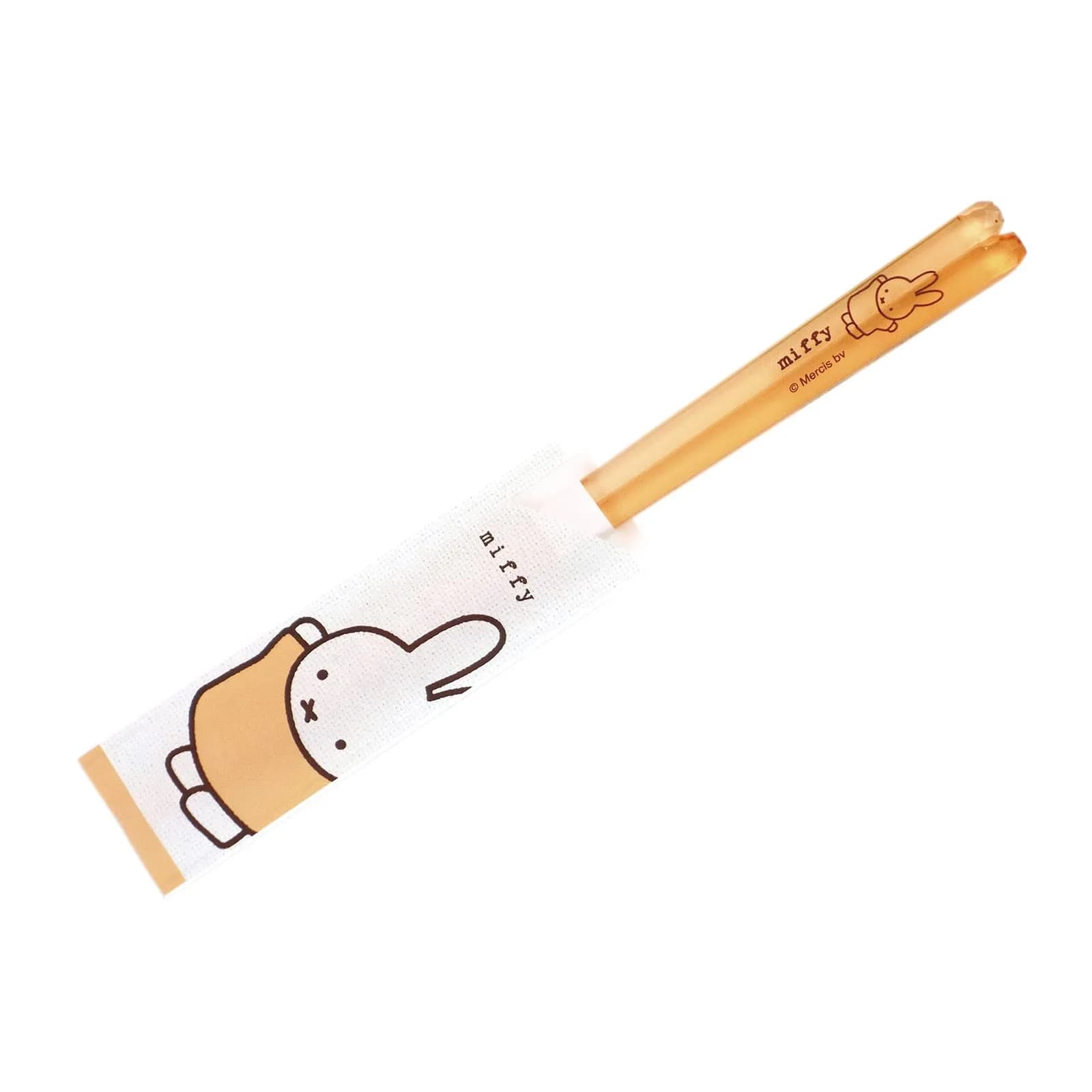 金正陶器(Kaneshotouki) Miffy Clear Chopsticks 23cm | Light Orange, Made in Japan — Orange