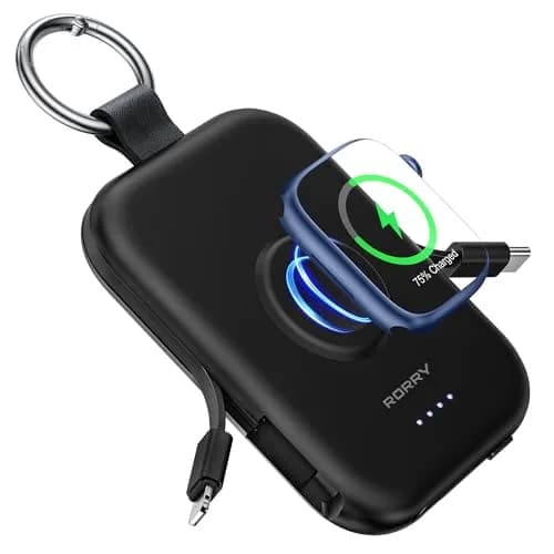 RORRY Portable Charger Power Bank 5000mAh | Compact, Wireless Charging & Apple Watch Compatible thumbnail 1