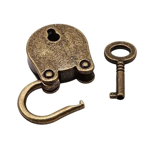 LDCREEE Antique Embossing Decorative Brass Hasp Clasp Latch Lock with Screws for Jewelry Box Ordinary Box Wooden Case Furniture Decoration (Bronze-2pcs) thumbnail 5