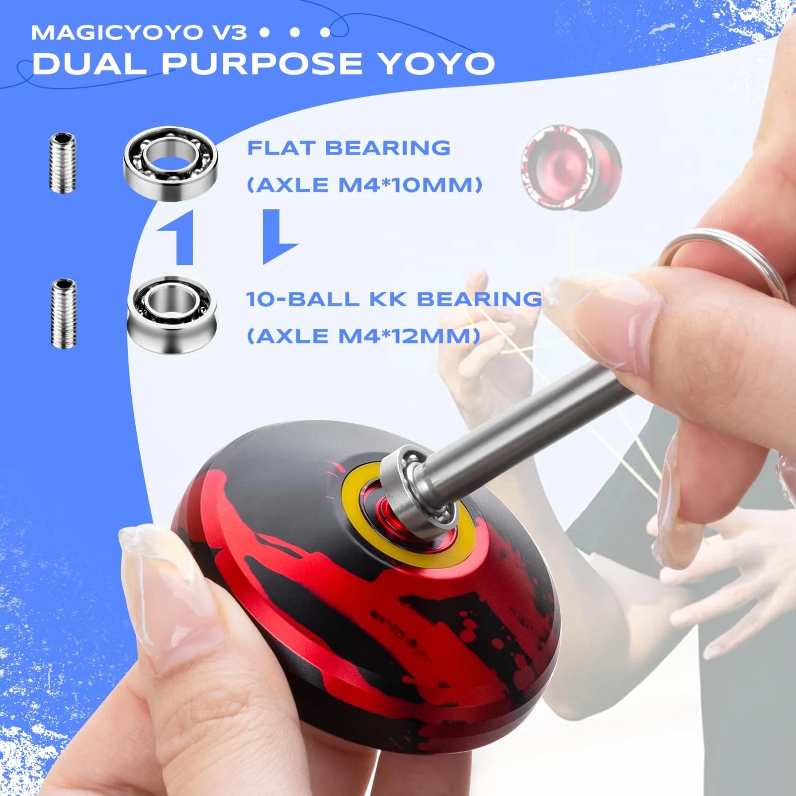 MAGICYOYO Professional Responsive Yoyo V3 Metal Yo yo for Kids Beginners | Dual Function Aluminum Alloy 6061 - view 3