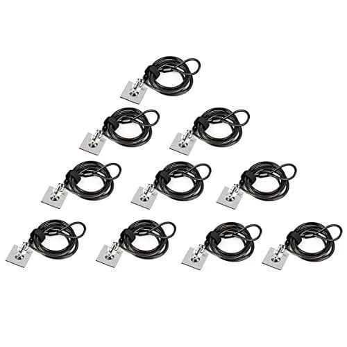 I3C 10-Pack Laptop Cable Lock with Anchor Plate | Anti-Theft Security for Laptops, Monitors, Tablets thumbnail 1