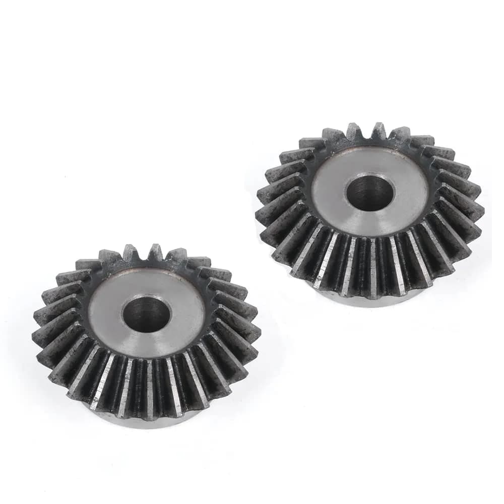 PGFUN 2 Pcs 1 Module 20 Teeth 10mm Shaft Hole Bevel Gear Set | 1:1 Ratio 90 Degree Steering Gear — 10mm