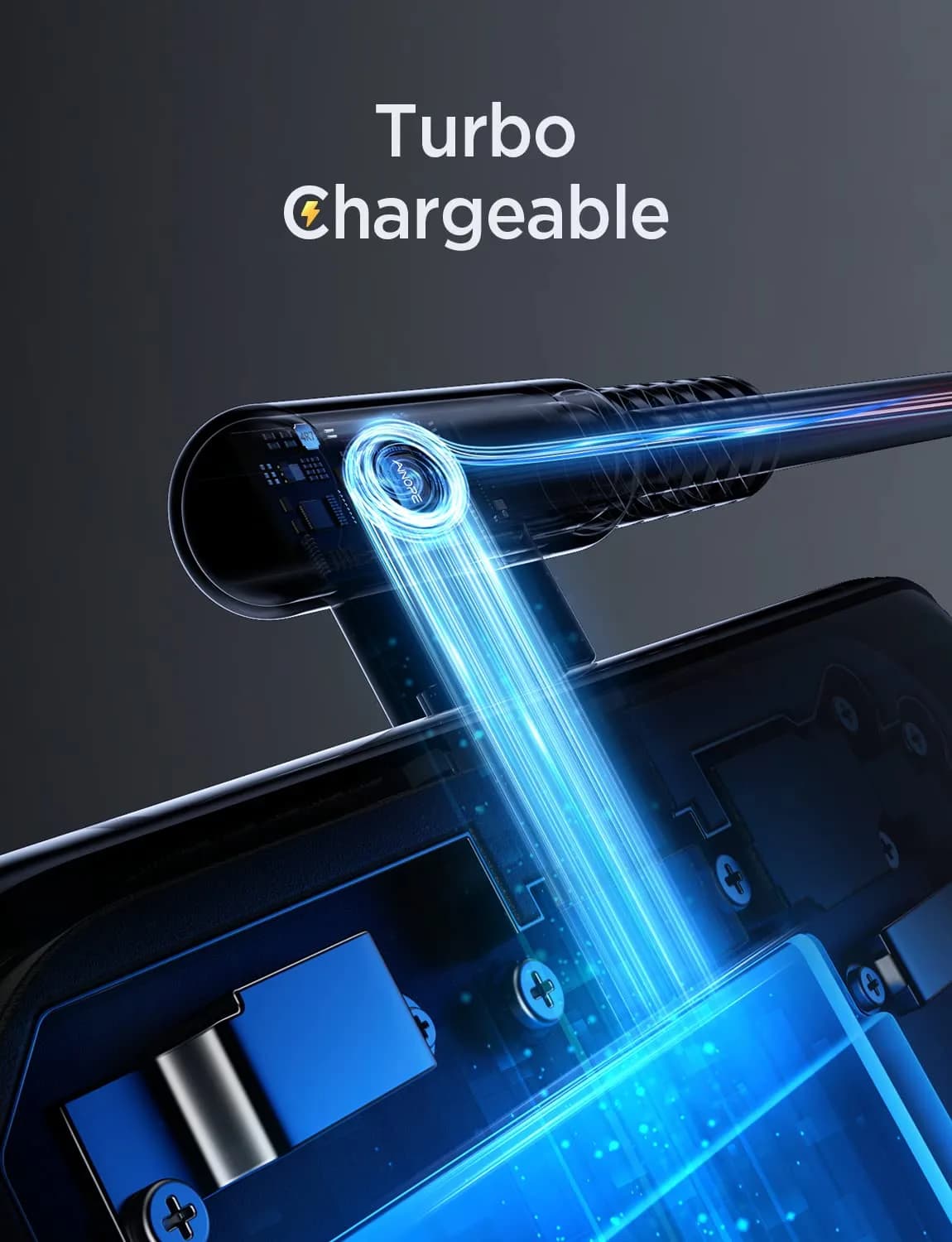 AINOPE Space Gray 6.6ft+6.6ft USB C to USB C Cable 2-Pack, 60W Fast Charging Right Angle - view 3