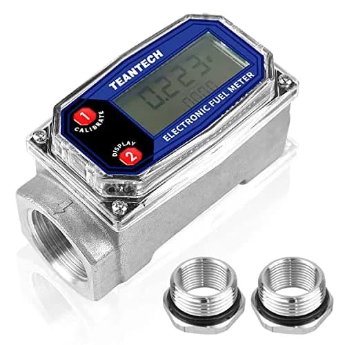 TEANTECH Turbine Flow Meter 3/4 inch (19.05mm) with NPT Counter | Accurate Flow Measurement thumbnail 1