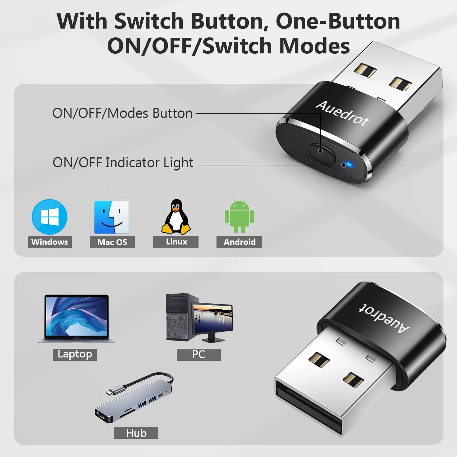 AUEDROT Metal Mouse Jiggler 2 PCS | Undetectable USB Mouse Mover for Computer & Laptop thumbnail 5
