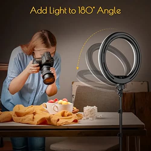 Weilisi Selfie Ring Light 12" with Tripod & Remote | Dimmable RGB & White Light for Photography & Live Streaming thumbnail 4