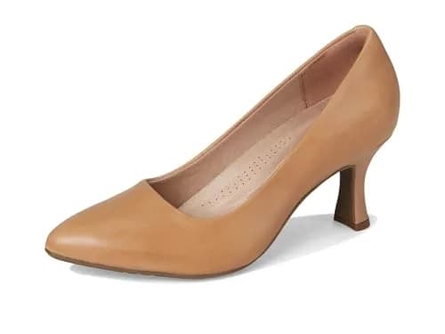Clarks Kataleyna Gem Pump Leather 11 Medium US | Elegant Beige Dress Shoe thumbnail 8
