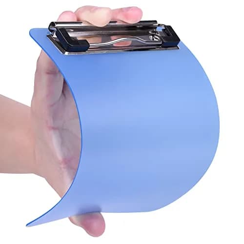 Wisdompro Mini Clipboards 12cm x 18.5cm (4.7"x7.3") Black/Blue 2-Pack | Durable Polypropylene & Stainless Steel thumbnail 4