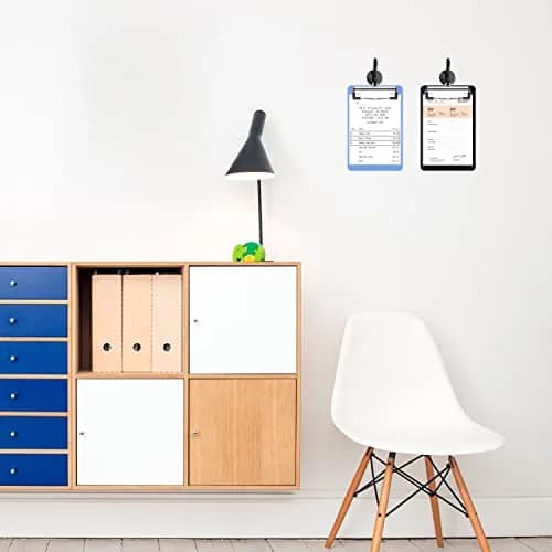 Wisdompro Mini Clipboards 12cm x 18.5cm (4.7"x7.3") Black/Blue 2-Pack | Durable Polypropylene & Stainless Steel thumbnail 6