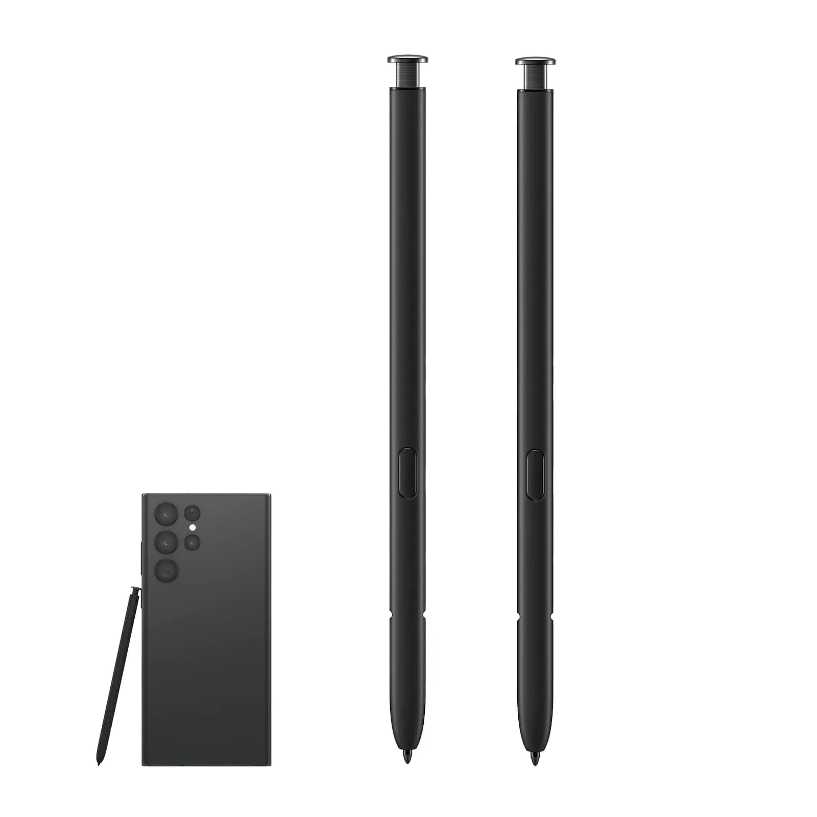 CaoXiong S22 Ultra S Pen Replacement for Samsung S22 Ultra Stylus (2-Pack, Black) | 4096 Pressure Levels — Phantom Black