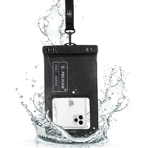 Pelican Waterproof Phone Pouch (XL) - Stealth Black | IP68 Floating Case with Touchscreen Access thumbnail 1